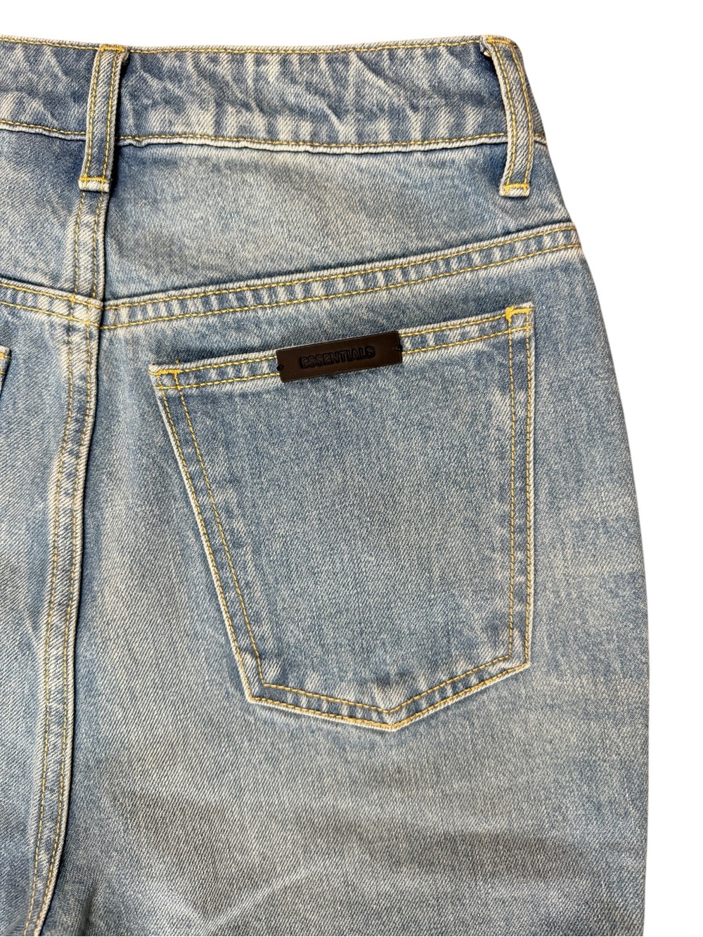 NWT Fear of God ESSENTIALS Straight Leg Jeans Classic Blue Size 26 - Picture 6 of 13